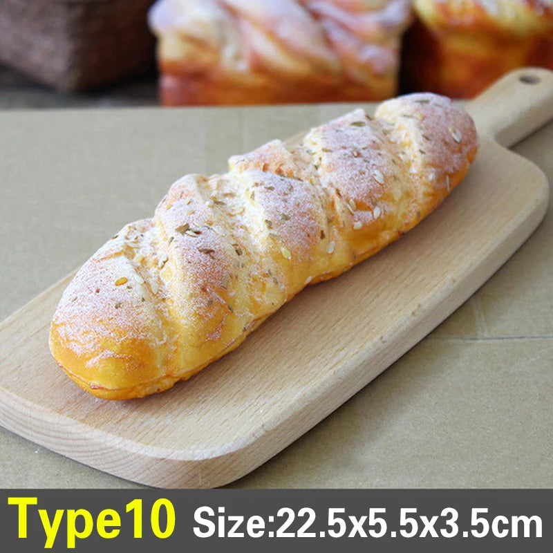 Artificial Fake Bread Ornaments French Baguette Cake Bakery Craft Kids Easter Decor Toy Donuts Simulation Bread Kitchen Models