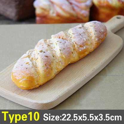 Artificial Fake Bread Ornaments French Baguette Cake Bakery Craft Kids Easter Decor Toy Donuts Simulation Bread Kitchen Models