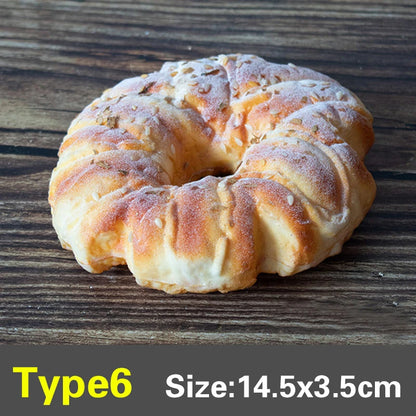 Artificial Fake Bread Ornaments French Baguette Cake Bakery Craft Kids Easter Decor Toy Donuts Simulation Bread Kitchen Models