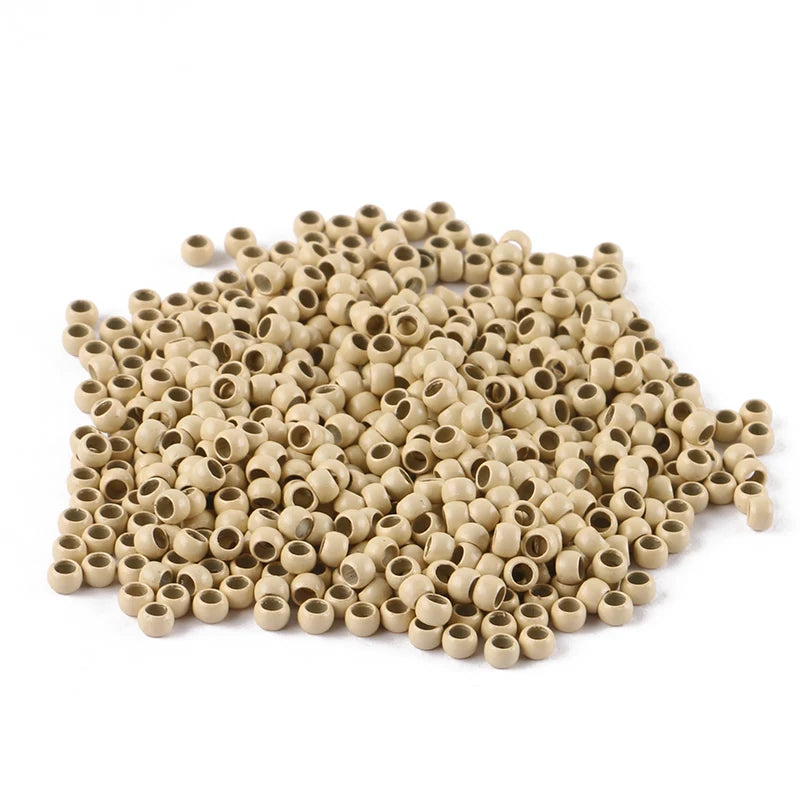 1000pcs 4.0mm nano rings beads for hair extension 13# blonde color