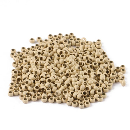 1000pcs 4.0mm nano rings beads for hair extension 13# blonde color
