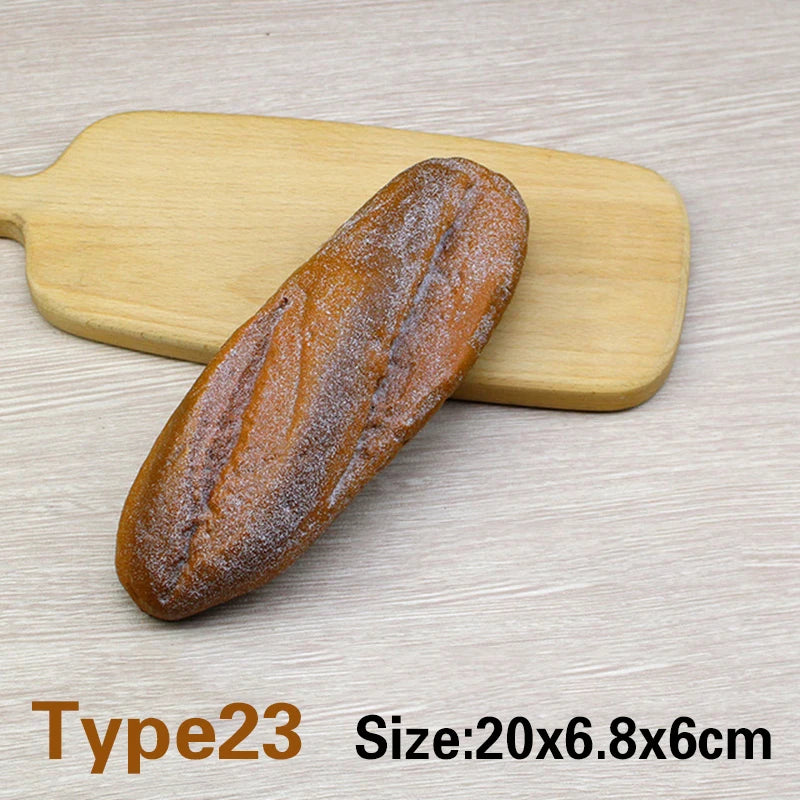 Artificial Fake Bread Ornaments French Baguette Cake Bakery Craft Kids Easter Decor Toy Donuts Simulation Bread Kitchen Models