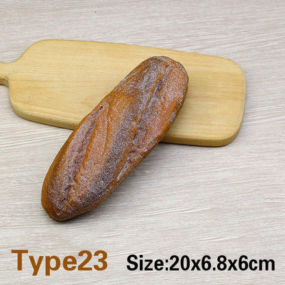 Artificial Fake Bread Ornaments French Baguette Cake Bakery Craft Kids Easter Decor Toy Donuts Simulation Bread Kitchen Models