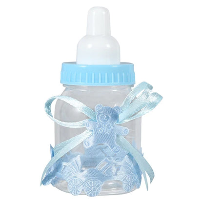 12pcs Clear Candy Chocolate Boxes Plastic Feeder Feeding Bottle For Wedding Party Birthday Baby Shower Favors Maternity Gifts