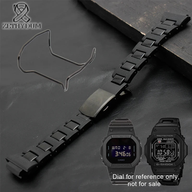Plastic watch band 26*16mm strap for DW-6900/DW9600/DW5600/GW-M5610 and stainless steel case bumper Accessories
