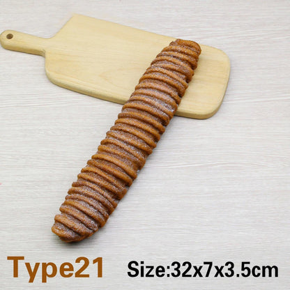 Artificial Fake Bread Ornaments French Baguette Cake Bakery Craft Kids Easter Decor Toy Donuts Simulation Bread Kitchen Models