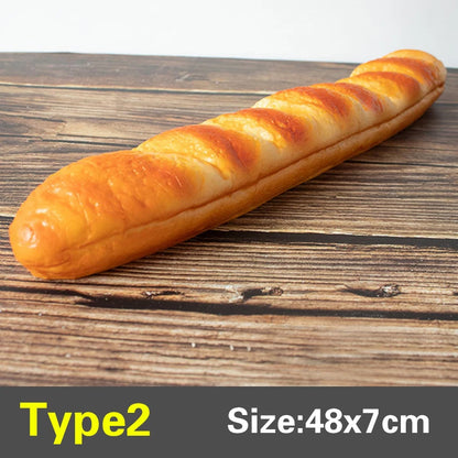 Artificial Fake Bread Ornaments French Baguette Cake Bakery Craft Kids Easter Decor Toy Donuts Simulation Bread Kitchen Models