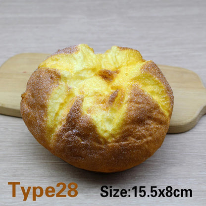 Artificial Fake Bread Ornaments French Baguette Cake Bakery Craft Kids Easter Decor Toy Donuts Simulation Bread Kitchen Models