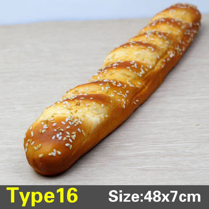 Artificial Fake Bread Ornaments French Baguette Cake Bakery Craft Kids Easter Decor Toy Donuts Simulation Bread Kitchen Models