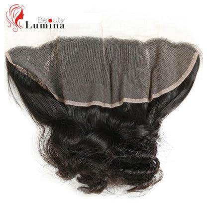 Loose Wave 13x4 Lace Frontal Closure Brazilian Human Hair HD Transparent Lace Preplucked and Bleached Knots 4x4 5x5 Closures