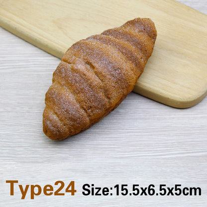 Artificial Fake Bread Ornaments French Baguette Cake Bakery Craft Kids Easter Decor Toy Donuts Simulation Bread Kitchen Models