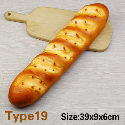 Artificial Fake Bread Ornaments French Baguette Cake Bakery Craft Kids Easter Decor Toy Donuts Simulation Bread Kitchen Models