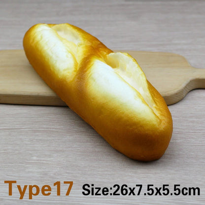 Artificial Fake Bread Ornaments French Baguette Cake Bakery Craft Kids Easter Decor Toy Donuts Simulation Bread Kitchen Models