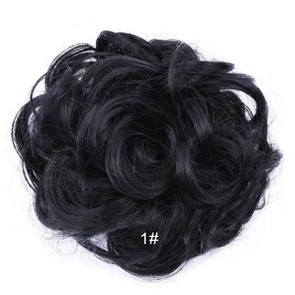 Synthetic Messy Bun Hair Piece Scrunchie Donut Tousled Flexible Hair Bun Straight Chignon Wig Accessory Updo Bun Hair