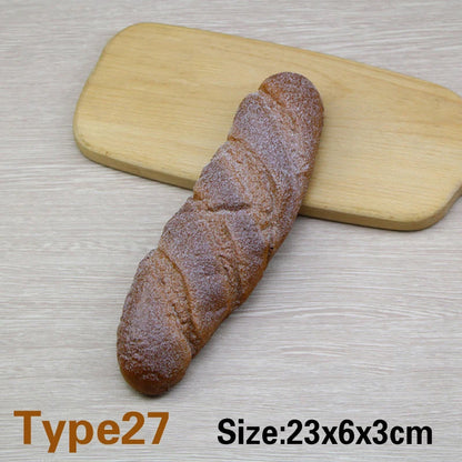 Artificial Fake Bread Ornaments French Baguette Cake Bakery Craft Kids Easter Decor Toy Donuts Simulation Bread Kitchen Models