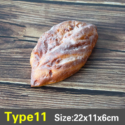 Artificial Fake Bread Ornaments French Baguette Cake Bakery Craft Kids Easter Decor Toy Donuts Simulation Bread Kitchen Models
