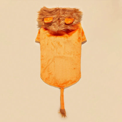 Pet Clothes Cartoon Lion Pet Costume Hooded Sweatshirt Funny Dog Clothes Medium Large Dog Dress up Pet Clothing