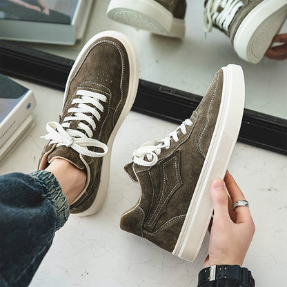 Autumn Men's Shoes Low-Top Martin Boots Men 2024 New Arrival Genuine Leather Casual Board Shoes Fashion All-Match Vintage Work Shoes Men