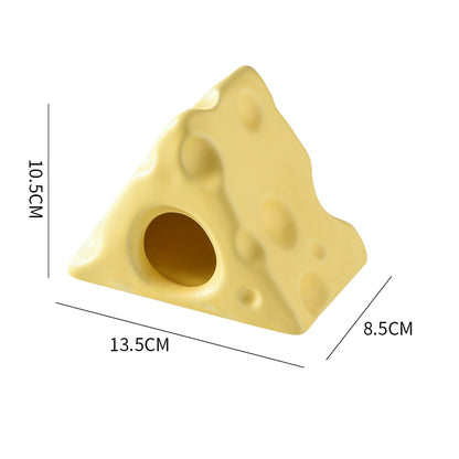 Hamster Cooling Ceramic Triangle Cheese Shelter Djungarian Hamster Small Pet Bowl Summer Cooling Pet Supplies