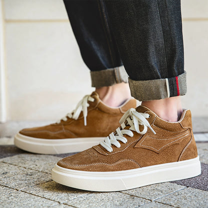 Autumn Men's Shoes Low-Top Martin Boots Men 2024 New Arrival Genuine Leather Casual Board Shoes Fashion All-Match Vintage Work Shoes Men