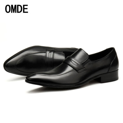 Slip-on Autumn New Arrival Genuine Leather Business Pointed Men's Shoes