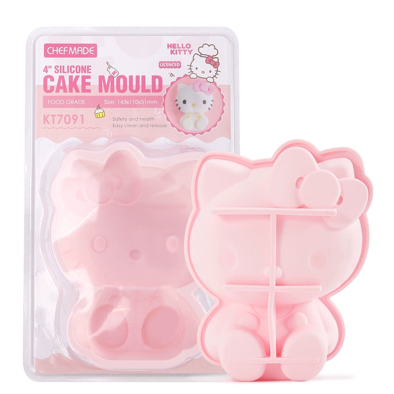 Chefmade Kitchen 4-Inch Cat Three-Dimensional Silicone Pudding Qi Feng Mousse Cake Steamed Rice Cake Ice Cream Baking Tool