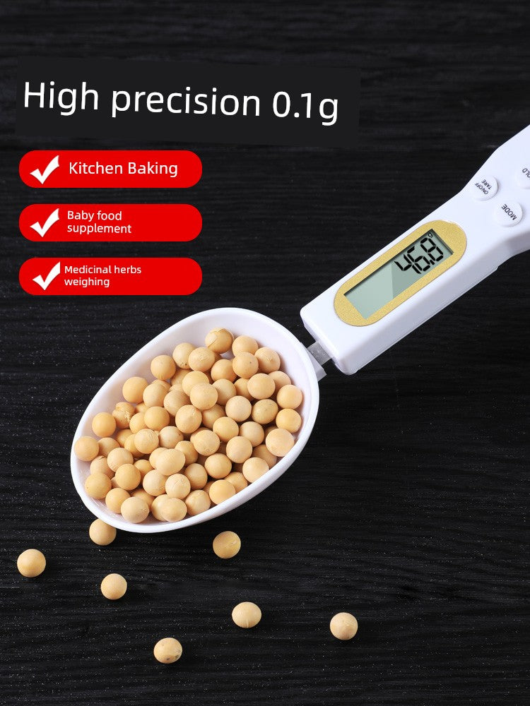 Electronic Scale Measuring Spoon Scale Snowflake Crisp Weighing Spoon Scale Measuring Spoon Measuring Spoon Gram Measuring Spoon Home Baking Tool