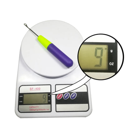 Purple Plastic Handle Hook Crochet Needle Styling Tool For Braiding Weave Wigs Craft Dreadlocks Hair Extensions Jumbo Braiding