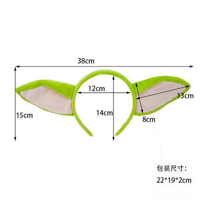 Star Wars Yoda  Animes Character Headband  Ear Hair Hoop Plush Headpiece Easter Party Cosplay Costume Prop Children's Gifts