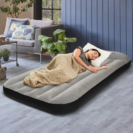 Camping air cushion bed inflatable mattress with built-in pillow for foldable storage suitable for family camping and travel