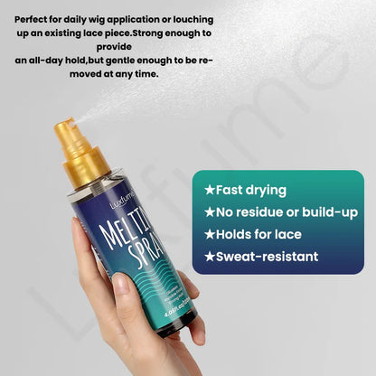 Front lace wig glue Melting Spray For lace wigs 120ml melting spray Long Lasting Spray Front Lace Wig Glue spray to melt the wig