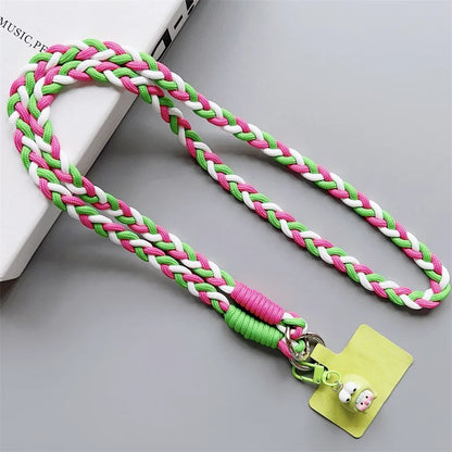 Can Be Carried Outdoor Mountaineering Mobile Phone Lanyard Women's Belts Woven Hanging Ornaments Anti Loss Lanyards Neck Strap