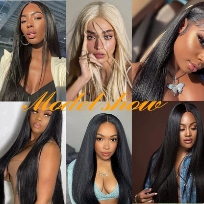 24 Inch Straight Hair Extensions Ombre Hair Bundles Heat Resistant Fiber Hair Weaving Synthetic Straight Hair