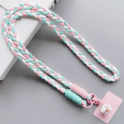 Can Be Carried Outdoor Mountaineering Mobile Phone Lanyard Women's Belts Woven Hanging Ornaments Anti Loss Lanyards Neck Strap