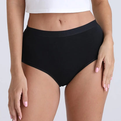 2Pcs/Set Cotton Panties Women Seamless Underwear High Rise Panties Solid Color Female Underpants Sexy Lingerie M-XXXL Comfort