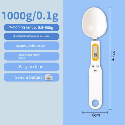 Electronic Scale Measuring Spoon Scale Grams Milk Powder Baby Baby Solid Food with Weighing Scale Measuring Spoon Measuring Spoon Kitchen Baking Flour