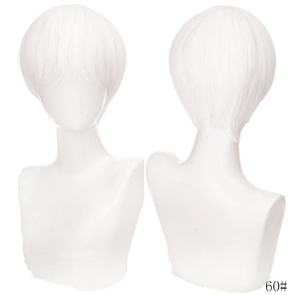 TALANG Men's Synthetic Wigs Short Straight Bangs For Male Boy Cosplay Anime Daily Party Wig Heat Resistant