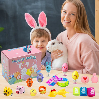 Prefilled Easter Eggs with Stress Relief Toys Easter Basket Stuffers Surprise Easter Eggs for Kids Easter Egg Hunt Game and Part
