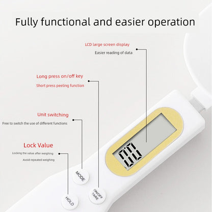 Electronic Scale Measuring Spoon Scale Grams Milk Powder Baby Baby Solid Food with Weighing Scale Measuring Spoon Measuring Spoon Kitchen Baking Flour
