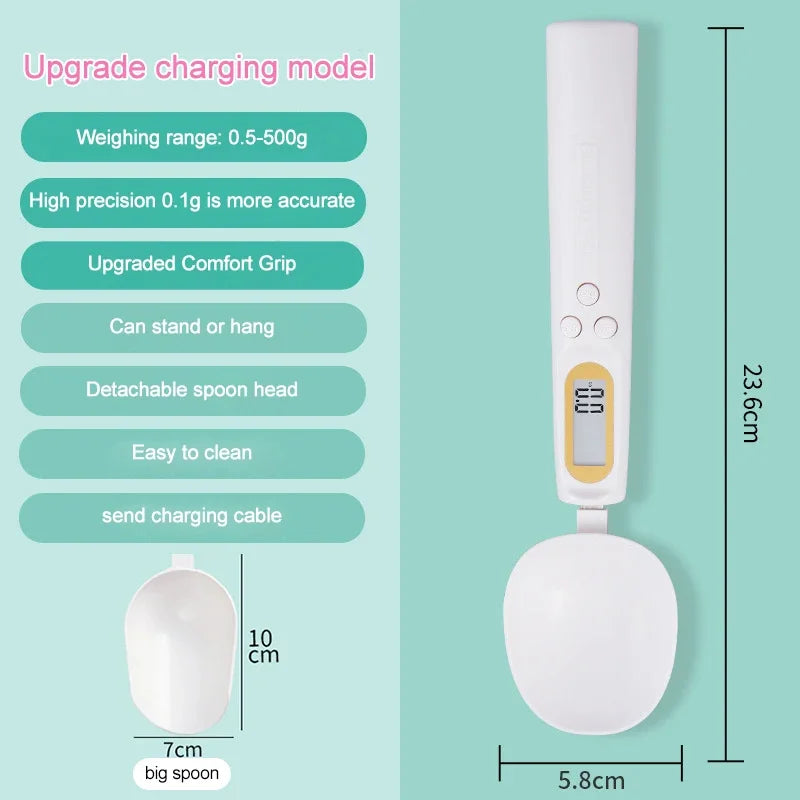 New LCD Digital Measurement Adjustable Weighing Spoon Coffee Powder Scale Baking Scale Electronic Measuring Spoon Kitchen Tools