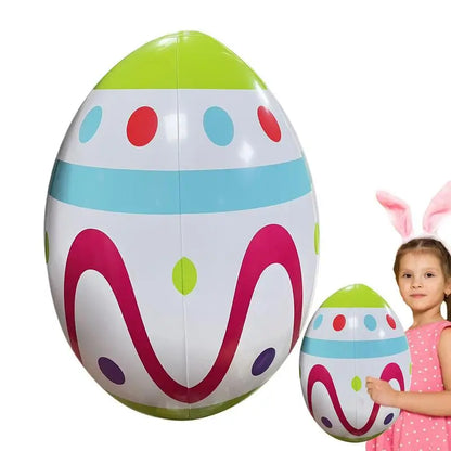 Easter Egg Blow Up For Outside 16Inch Giant Easter Egg Inflatable Outdoor Cute Eggs And Happy Easter Blowups For Holiday Party