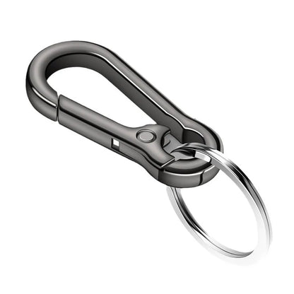 Zinc Alloy Car Key Chain Anti-Lost Keychain With KeyRing Simple Gourd Buckle Carabiner Keychain Auto Waist Belt Clip Holder