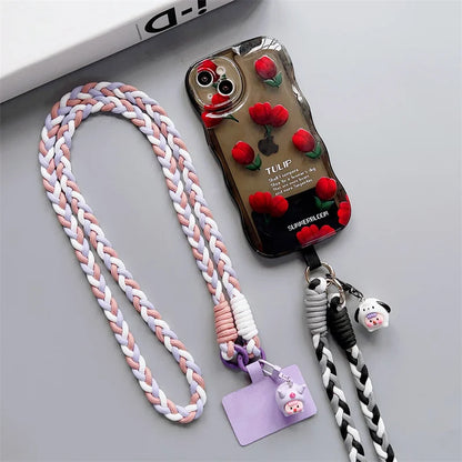 Can Be Carried Outdoor Mountaineering Mobile Phone Lanyard Women's Belts Woven Hanging Ornaments Anti Loss Lanyards Neck Strap