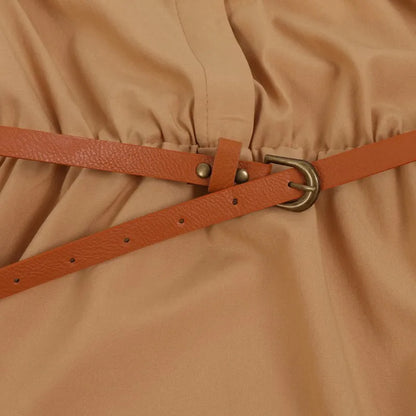Maternity Clothings Women Ladies Dresses A Line Chiffon Casual OL Dress With Belt Women's Clothing