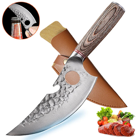 Forged Stainless Steel Kitchen Chef Boning Knifes Handmade Fishing Knife Meat Cleaver Butcher Knife Meat Cleaver Cooking Tools