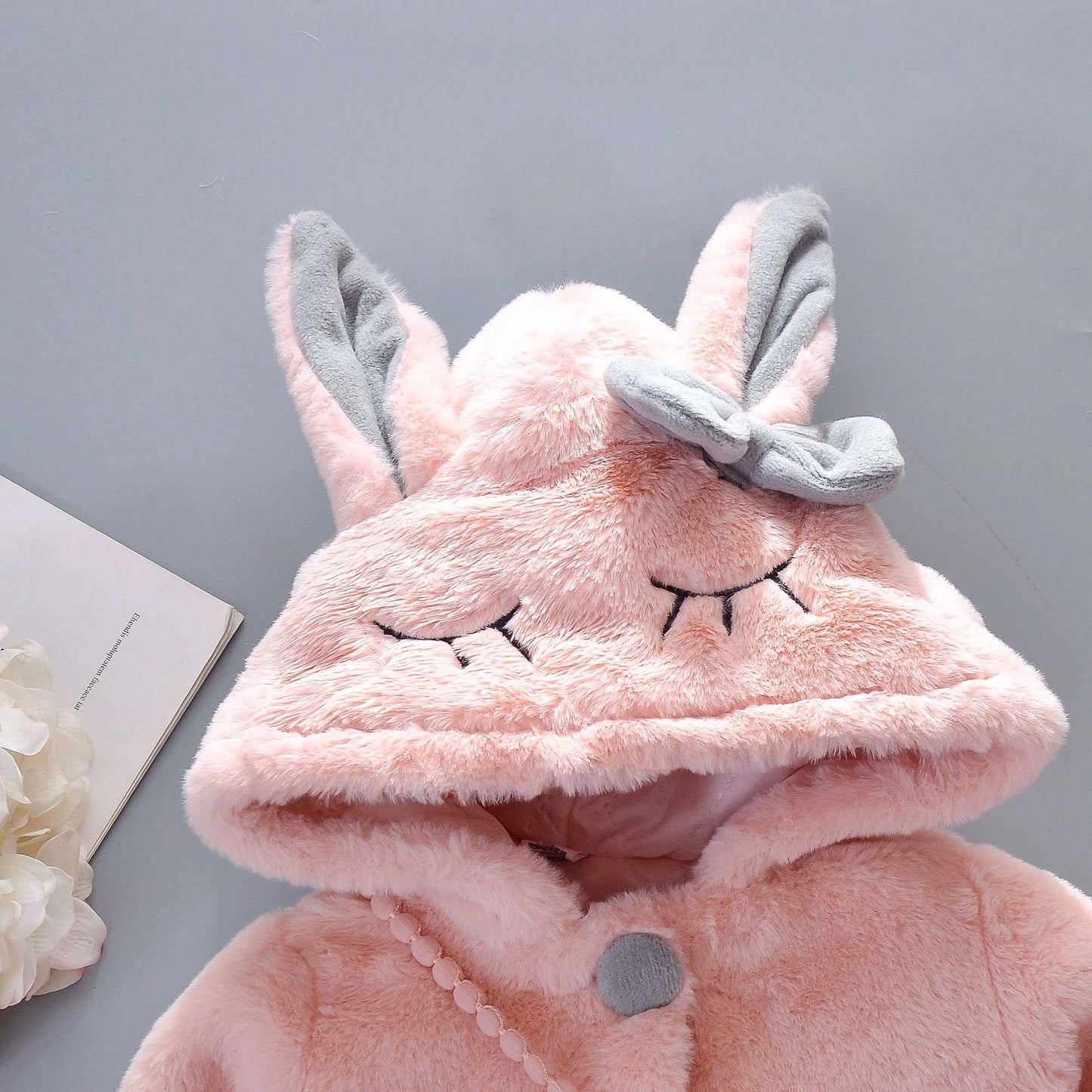New Winter Coat Baby Girl Cold Protection Cute Hooded Coat With Free Bag For Kids