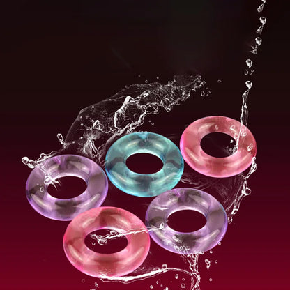 3pcs Crystal Cock Ring Delay Ejaculation Penis Rings For Men Male Flirting Adult Supplies Sex Toys 18+