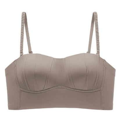 New Nylon French Pleated Bra New Detachable Ringless Thin Bra Without Underwire Seamless Underwear for Women Bras for Women