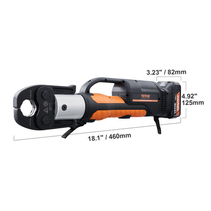 VEVOR Pro Press Tool 18V Electric Pipe For 1/2 to 2inch Stainless Steel 6 Press Jaws 2PCS 4AH Battery Fast Charger Carrying Case