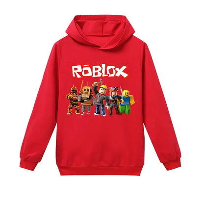 Robloxing Cartoon Anime Children Costume Spring Hoodie Kids Clothes Funny Haruno Sakura Hoodies for Teen Girls Baby Sweatshirt